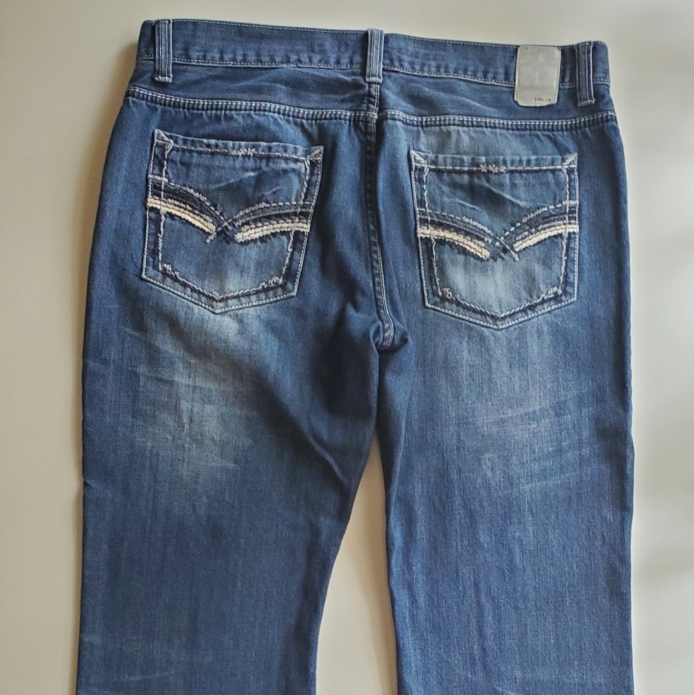 Helix Relaxed Boot Cut Jeans Men 34 x 30
